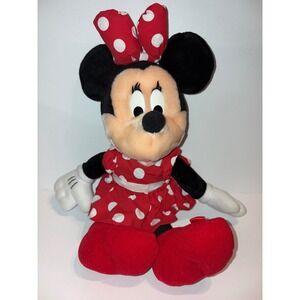 Applause‎ Disney Minnie Mouse Plush Doll 17" Polka Dot Dress Stuffed Animal